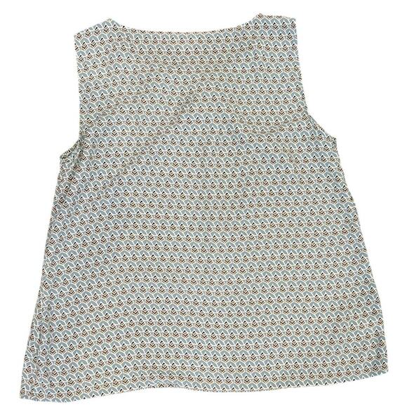 LOFT Blue and White Patterned Blouse - Picture 3 of 6